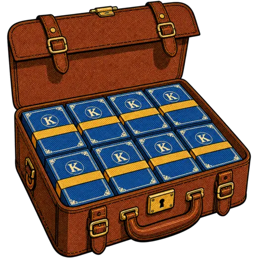 Caisse de liasses rangées d’aktions
